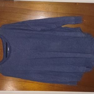 Dark heather blue long sleeve flowy top